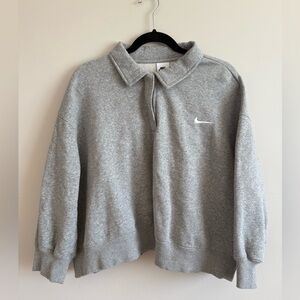 Nike Sportswear Phoenix Fleece Women's 3/4-Sleeve Crop Polo Sweatshirt Size 2X